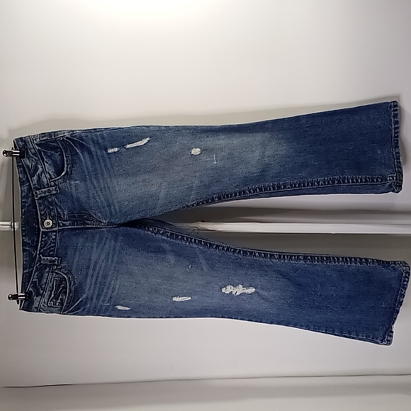 aeropostale Distressed Bootcut Blue Jeans Size 13/14 Reg - Picture 2 of 16
